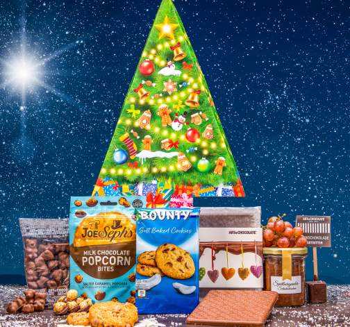 Vánoční stromeček plný čokoládových specialit