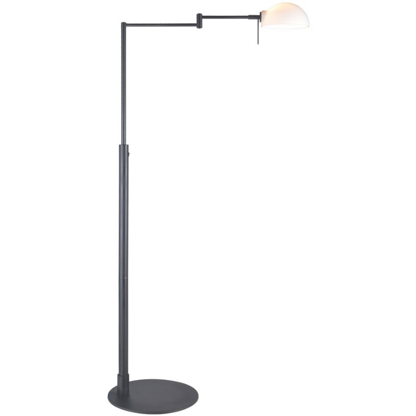 Černá skleněná stojací lampa Halo Design Kjobenhavn 123 cm