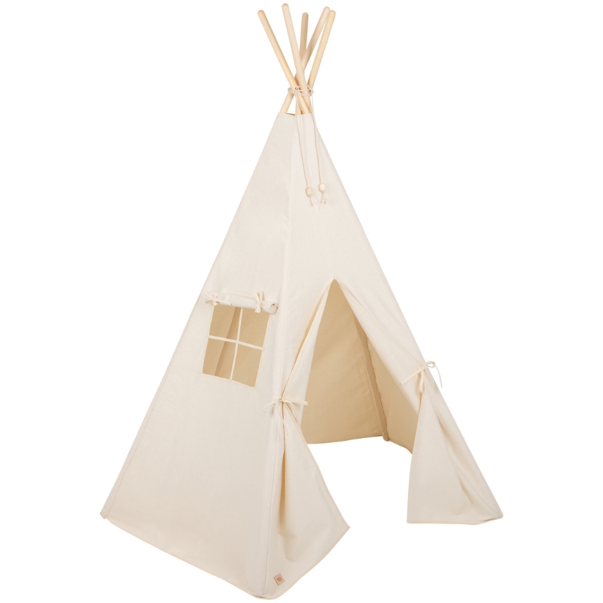 Moi Mili Béžový bavlněný teepee stan Navajo 170 x 130 cm