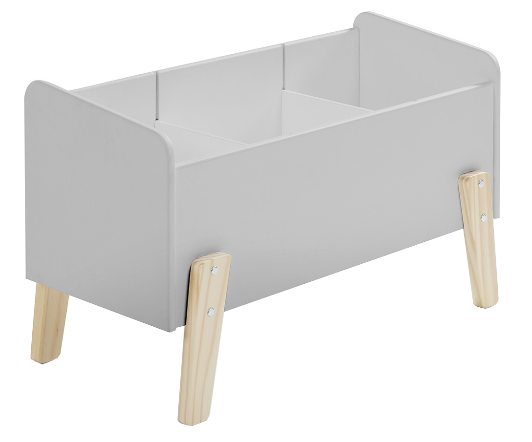 Šedý lakovaný úložný box na hračky Vipack Kiddy 39 x 80 cm