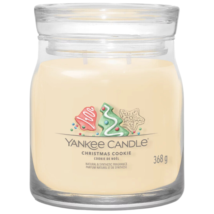 Střední vonná svíčka Yankee Candle Christmas Cookie Signature