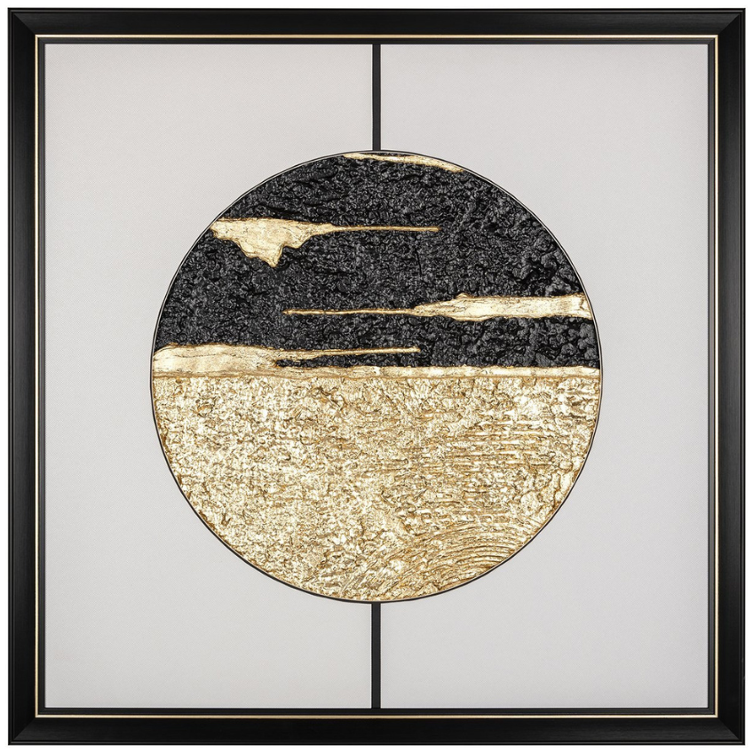 Zlato-černý obraz Richmond Moon 73 x 73 cm