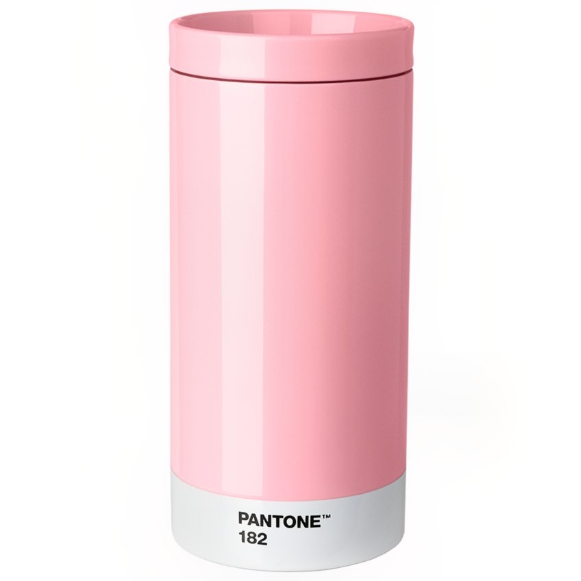 Světle růžový kovový termohrnek Pantone Light Pink 182 430 ml