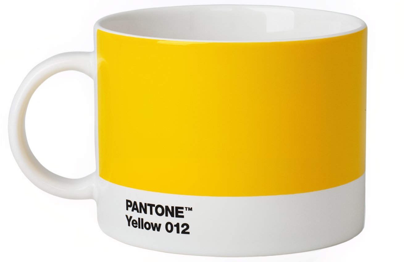 Žlutý porcelánový hrnek Pantone Yellow 012 475 ml